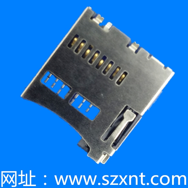 TF卡座/microSD push 內(nèi)焊帶偵測(cè)（常開(kāi)）（H=1.85mm）