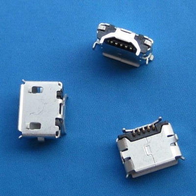 microUSB B type 5pin (Soldering feet: SMT, Housing: DIP) Horns