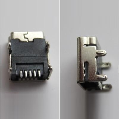 miniUSB Female 5pin (Soldering feet: SMT, Housing: DIP)