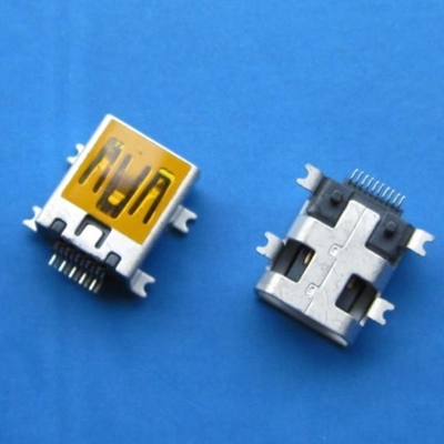 miniUSB AB type 10pin Female (Soldering feet: SMT, Housing: SMT)